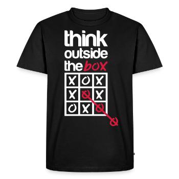 Think outside the box - T-shirt Premium bio Homme - noir - Devant - Nico (187cm)