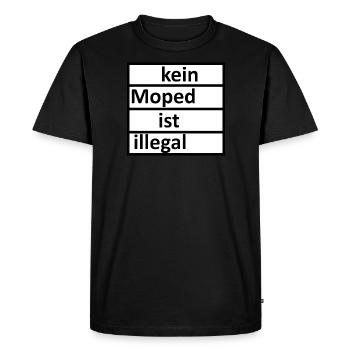 Kein Moped ist illegal - Männer Premium Bio T-Shirt - Schwarz - Vorne - Nico (187cm)