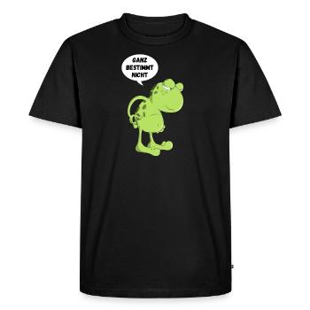 Ganz bestimmt nicht Lustiger Spruch Frosch Kröte - Männer Premium Bio T-Shirt - Schwarz - Vorne - Nico (187cm)