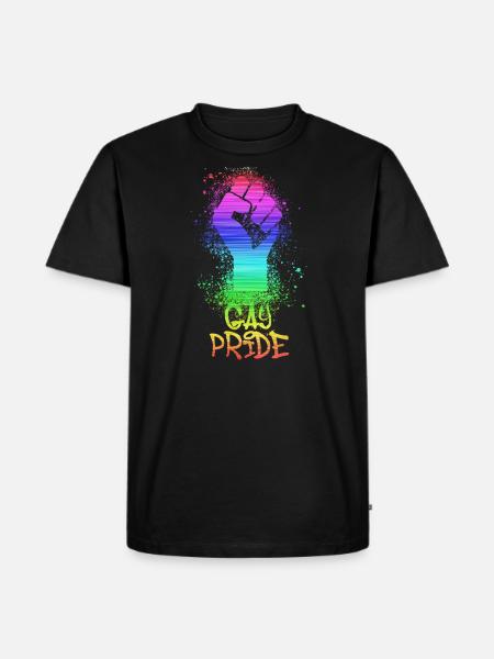 gay pride,pride,regenbogen,LGBT - Männer Premium Bio T-Shirt - Schwarz
