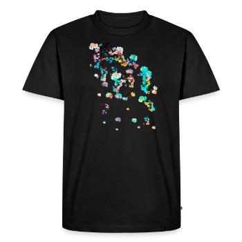 Fleurs,Abstrait,Floral,Peinture, Fleur,Vigne - T-shirt Premium bio Homme - noir - Devant - Nico (187cm)
