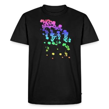 Fleurs,Fleur de cerisier,Arc-en-ciel,Coloré,LGBT - T-shirt Premium bio Homme - noir - Devant - Nico (187cm)