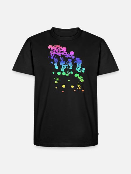 blüten,kirschblüte,regenbogen,bunt,LGBT - Männer Premium Bio T-Shirt - Schwarz
