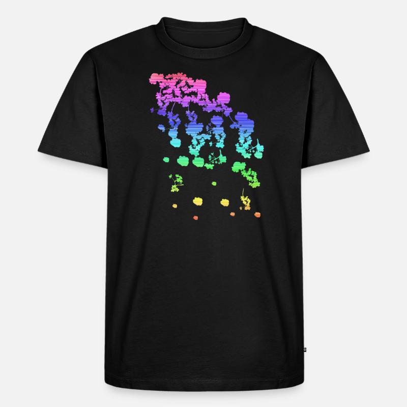 blüten,kirschblüte,regenbogen,bunt,LGBT - Männer Premium Bio T-Shirt - Schwarz