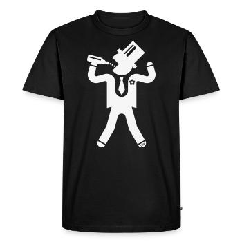 Marié avec 1 bière (enterrement de vie de garçon / enterrement de vie de garçon / l / w) - T-shirt Premium bio Homme - noir - Devant - Nico (187cm)