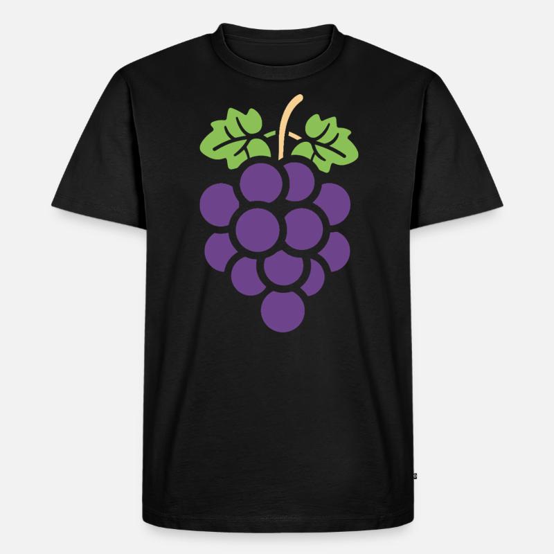 Weintraube - Männer Premium Bio T-Shirt - Schwarz