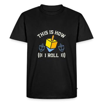 Cadeau pour les journées de célébration et de commémoration juives - T-shirt Premium bio Homme - noir - Devant - Nico (187cm)