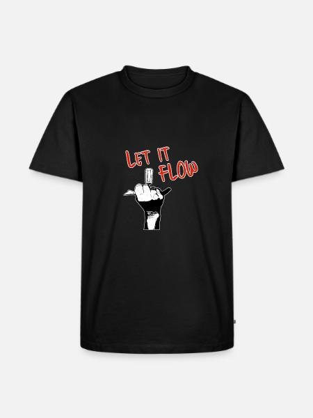 LET IT FLOW GIRL - Men's Premium Organic T-Shirt - black