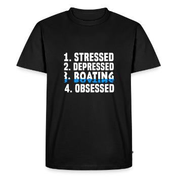 Boating ship captain boat - Men's Premium Organic T-Shirt - black - Front - Nico (187cm)