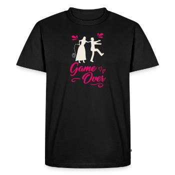 Wedding, couple, love, gift - Men's Premium Organic T-Shirt - black - Front - Nico (187cm)