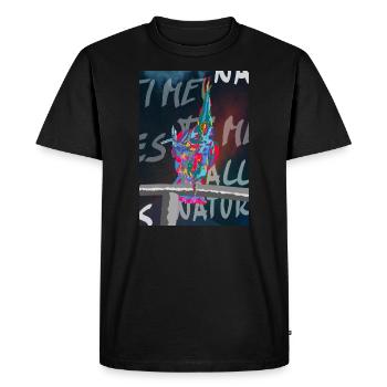 Image d’art du perroquet cacatoès - T-shirt Premium bio Homme - noir - Devant - Nico (187cm)