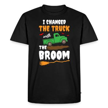 J’ai changé le camion avec le balai - T-shirt Premium bio Homme - noir - Devant - Nico (187cm)