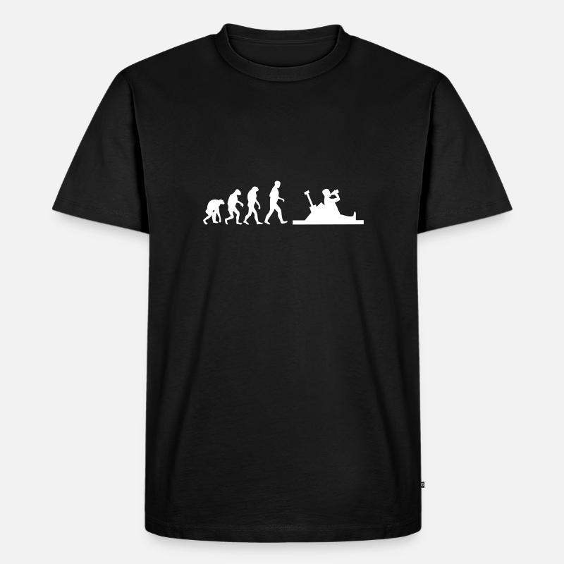 baustelle evolution - Männer Premium Bio T-Shirt - Schwarz