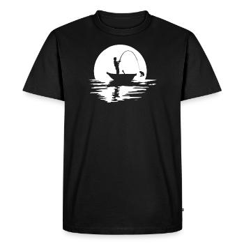 Angeln - Männer Premium Bio T-Shirt - Schwarz - Vorne - Nico (187cm)
