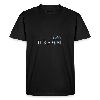 C’est un garçon - T-shirt Premium bio Homme - noir - Devant - Nico (187cm)