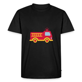 Fire truck with ladder - Men's Premium Organic T-Shirt - black - Front - Nico (187cm)
