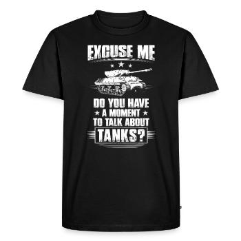 Tank fan tank driver military tank soldier - Men's Premium Organic T-Shirt - black - Front - Nico (187cm)