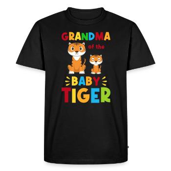 Grand-mère Naissance Petit-enfant Grand-mère Grand-mère - T-shirt Premium bio Homme - noir - Devant - Nico (187cm)