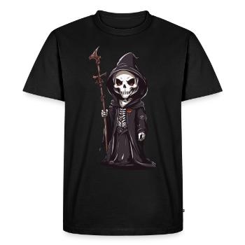 Cute Skeleton Magician Halloween Magic - Men's Premium Organic T-Shirt - black - Front - Nico (187cm)