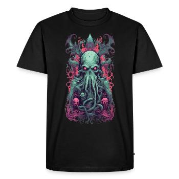 Gothic Demon Underworld Halloween Tentacle Monster - Men's Premium Organic T-Shirt - black - Front - Nico (187cm)