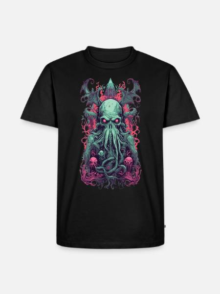 Gothic Demon Underworld Halloween Tentacle Monster - Men's Premium Organic T-Shirt - black