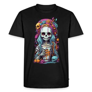 Goth Girl Skeleton Potion of Darkness - Men's Premium Organic T-Shirt - black - Front - Nico (187cm)