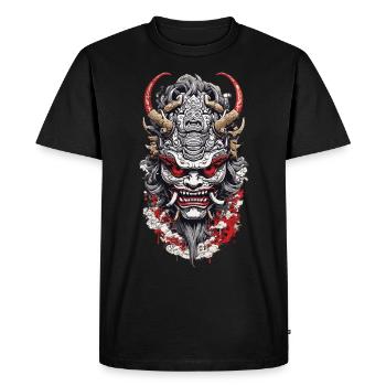 Kabuki Oni Masques Japon Manga Anime Design - T-shirt Premium bio Homme - noir - Devant - Nico (187cm)