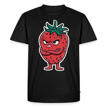 Fraise - T-shirt Premium bio Homme - noir - Devant - Nico (187cm)