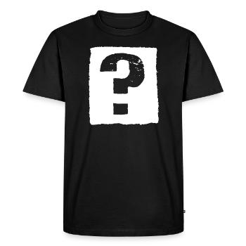 Question mark! - Men's Premium Organic T-Shirt - black - Front - Nico (187cm)