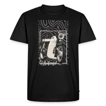 Étoile (beige) // Illustration - T-shirt Premium bio Homme - noir - Devant - Nico (187cm)