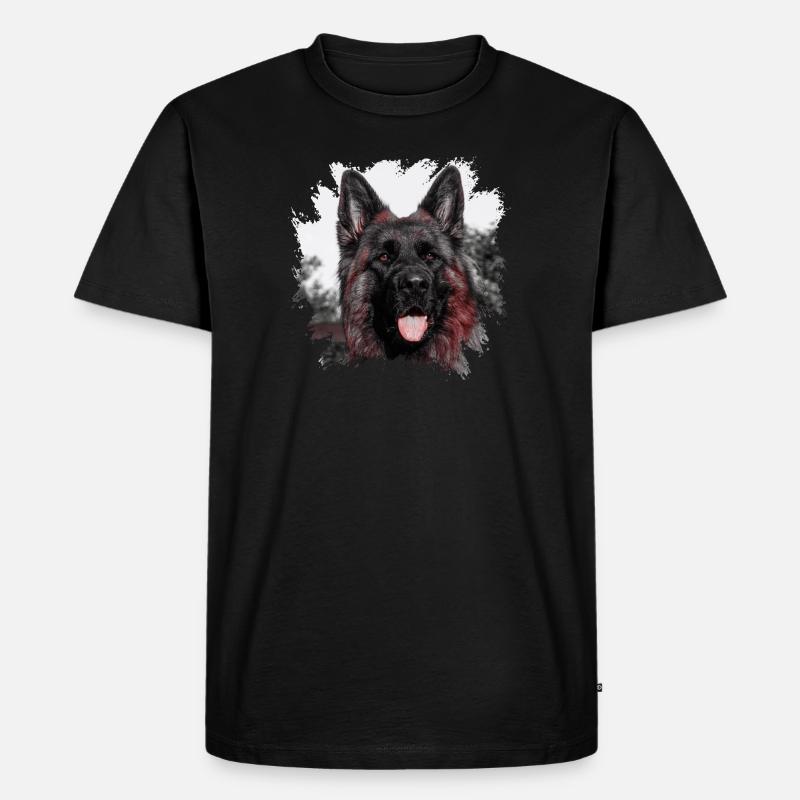 Schäferhund - Männer Premium Bio T-Shirt - Schwarz