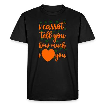 Légumes Jeu de mots Blagues de mots Carottes Carottes - T-shirt Premium bio Homme - noir - Devant - Nico (187cm)