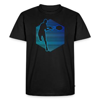 Tennis Tennis Playing tennis Tennis players - Men's Premium Organic T-Shirt - black - Front - Nico (187cm)