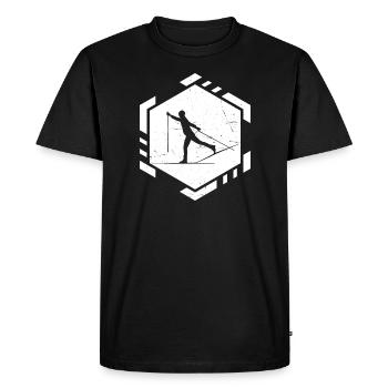 Ski de fond Ski de fond Ski de fond Patinage Ski de fond - T-shirt Premium bio Homme - noir - Devant - Nico (187cm)
