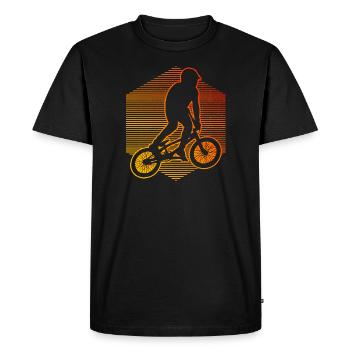 Femmes bmx bike hommes bmx young bmx bike - T-shirt Premium bio Homme - noir - Devant - Nico (187cm)