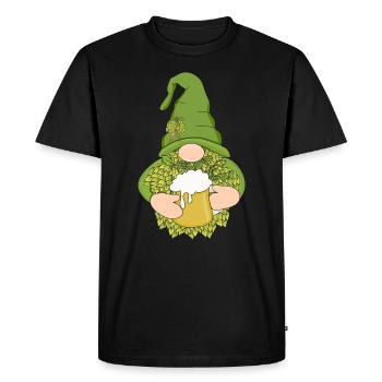 Gnome du houblon - T-shirt Premium bio Homme - noir - Devant - Nico (187cm)