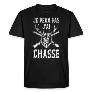 I can't I hunt, hunt, hunter - Men's Premium Organic T-Shirt - black - Front - Nico (187cm)