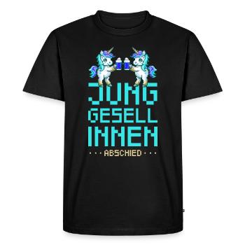 Licorne Enterrement de vie de jeune fille Enterrement de vie de jeune fille - T-shirt Premium bio Homme - noir - Devant - Nico (187cm)