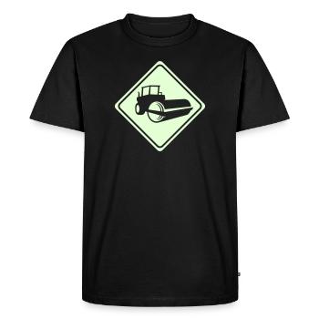 Avertissement rouleau compresseur - 1 vecteur de - T-shirt Premium bio Homme - noir - Devant - Nico (187cm)