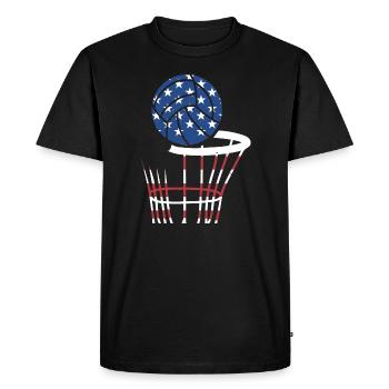 Sport Us Flag Netball - T-shirt Premium bio Homme - noir - Devant - Nico (187cm)