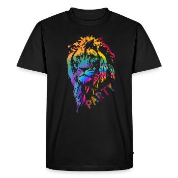 Neon Couleurs Tête de Lion - T-shirt Premium bio Homme - noir - Devant - Nico (187cm)