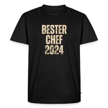 BESTER CHEF 2024 - Männer Premium Bio T-Shirt - Schwarz - Vorne - Nico (187cm)
