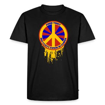 free tibet - T-shirt Premium bio Homme - noir - Devant - Nico (187cm)
