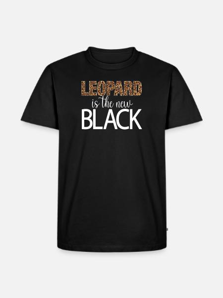 Leopard Is The New Black - Men's Premium Organic T-Shirt - black