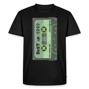 Born 1990 Birthday Vintage - Men's Premium Organic T-Shirt - black - Front - Nico (187cm)
