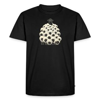 Black sheep - Men's Premium Organic T-Shirt - black - Front - Nico (187cm)