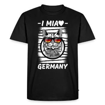 Drapeau allemand Drapeau allemand Utilisé Look Home - T-shirt Premium bio Homme - noir - Devant - Nico (187cm)