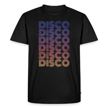 Disco Retro - Men's Premium Organic T-Shirt - black - Front - Nico (187cm)