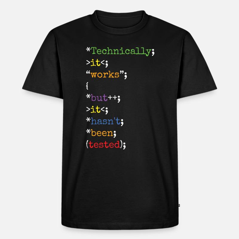 Software Ingenieur Informatiker Programmierer - Männer Premium Bio T-Shirt - Schwarz