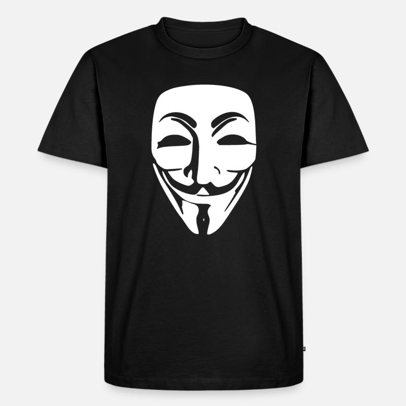 anonymous - Männer Premium Bio T-Shirt - Schwarz